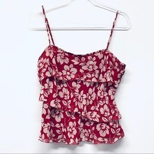 INC FLORAL BLOUSY TANK TOP